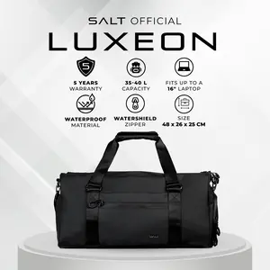 SALT LUXEON TAS TRAVEL GYM ANTI AIR GARANSI 5 TAHUN ELEGAN PREMIUM PRIA WANITA PAKAIAN LIBURAN
