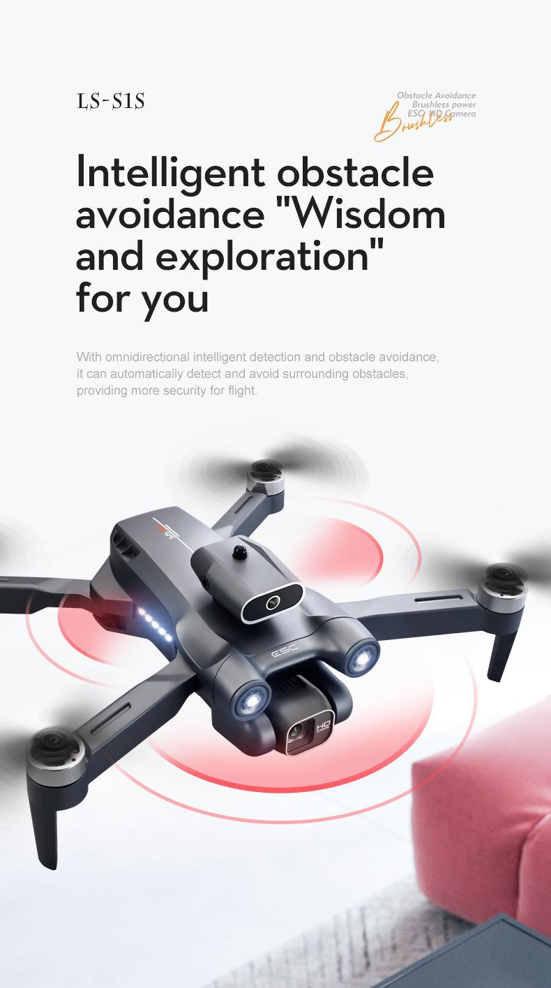 Product Introduction of [KYOPCE] S1S Brushless Drone 4k Professional 8K HD Camera 5G Wifi FPV Obstacle Avoidance Aerial Photography Foldable Quadcopter RC Dron 1