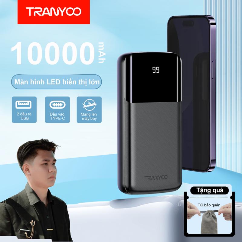 Huỳnh Toàn Sạc Dự Phòng 10000mAh Màn Hình LED D08 2 Cổng USB Kép sạc iphone Cho Android IOS Phụ Kiện sạcdựphòng Pin Dự Phòng Đèn 20000mAj