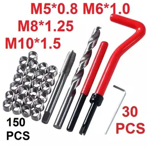 Recoil Helicoil Thread Repair Pro M6 M8 M5 M10 Alat Mobil Motor Ulir Kit Insert Busi Untuk Baut Benang