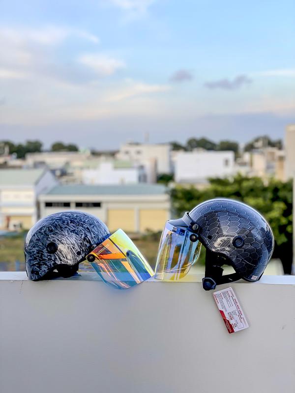  Combo nón bảo hiểm 1 2 Camry kèm kính bogo chắn gió chính hãng Helmet 