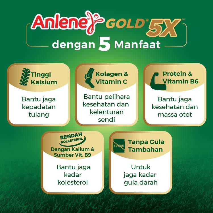 [PROMO 2 PCS] Anlene Gold 5X Susu Bubuk Dewasa Cokelat 600g - Kuatkan Tulang, Sendi & Otot / Adult Milk Chocolate / Dairy Milk 2