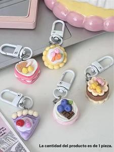 Lindo Llavero de Pastel, Decoración Colgante de Dibujos Animados, Correa para Celular, Llavero para Auto, Decoración para Audífonos, Accesorio para Mochila, Regalo para Pareja o Mejor Amigo