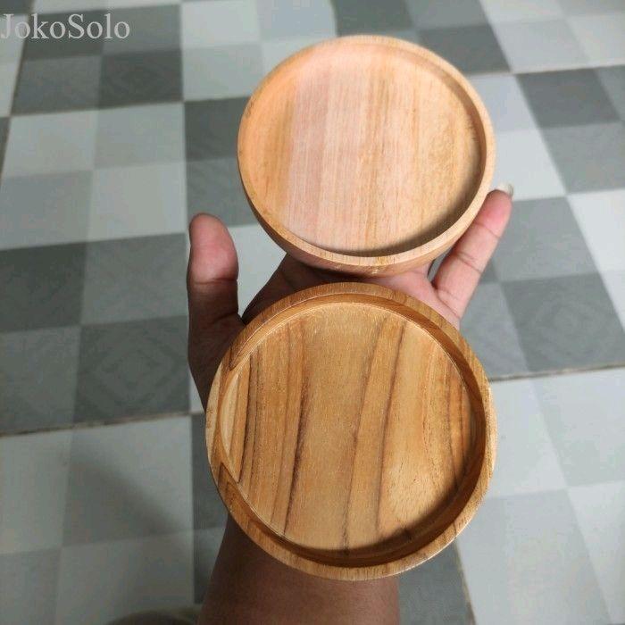tatakan gelas kayu / wooden coasters / tatakan gelas aesthetic 10cm 2