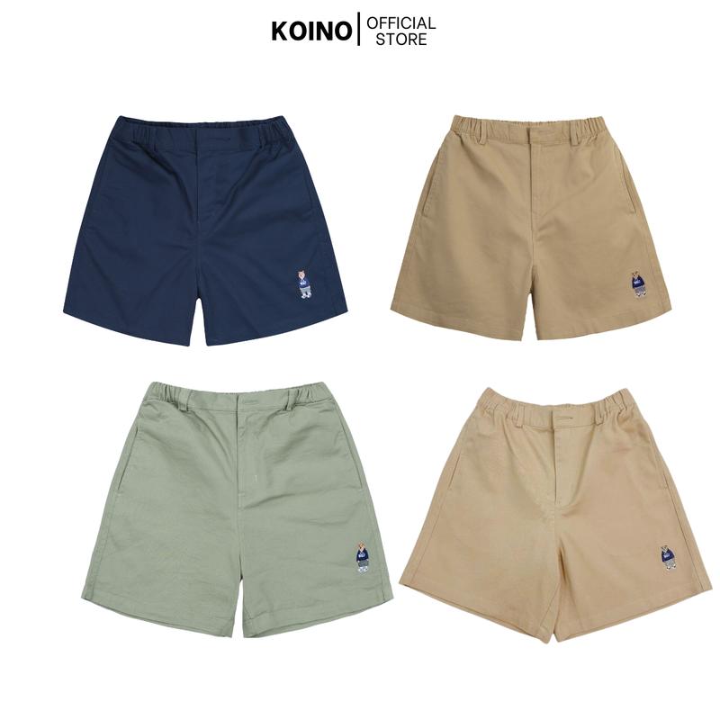 |LIMITED|  Quần đùi Nữ vải Kaki Thun Koino thêu gấu dễ thương,hottrend 2025 -Hàng may giới hạn