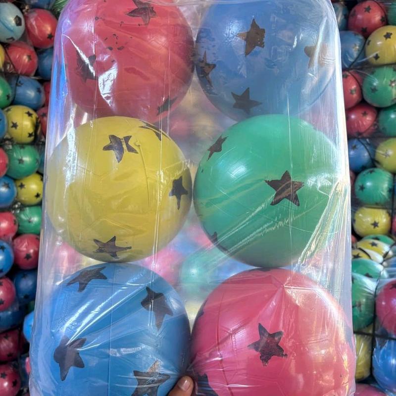 Bola Sepak Plastik ( Ukuran 8 ) Berwarna 1 Pak isi 6 Pcs Ball Outdoor ...