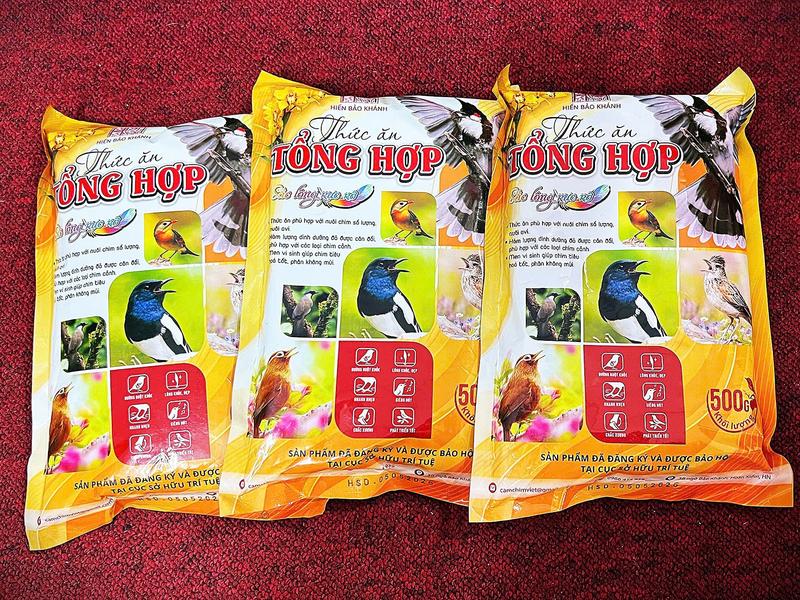COMBO 3 GÓI CÁM HIỂN BẢO KHÁNH TỔNG HỢP GÓI 500G - THỨC ĂN CHO CHIM CẢNH
