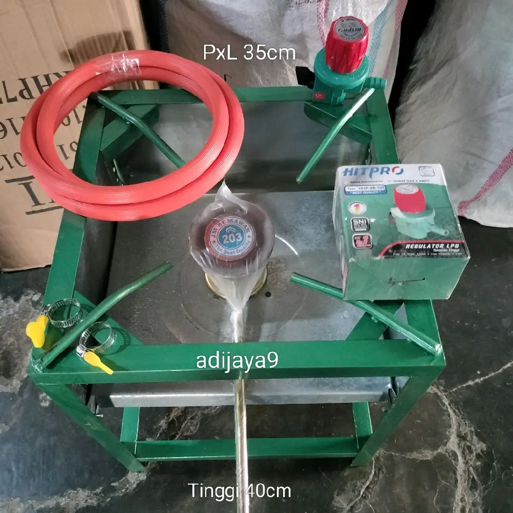 Kompor nasi goreng / pecel lele komplit, kompor Gas Semawar 203 Set Plus Rangka
