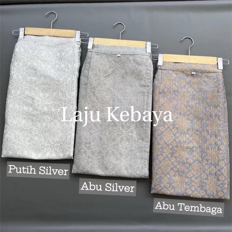 Rok Songket Span Jadi Karet Kiri Kanan Dan Resleting Belakang Wanita Semi Palembang Motif Songket Palembang