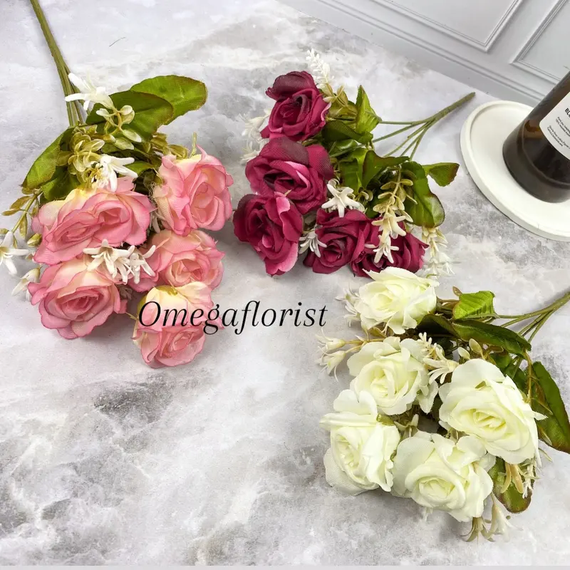 Rose Cyrus Artificial Bunga Premium dekorasi rumah kantor hiasan meja kamar COD Murah 2