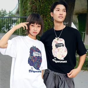 เสื้อยืดคู่รัก เฮฟวีเวท ผ้าฝ้าย 100% Unisex พลัสไซส์ สไตล์สตรีท ชุดฤดูร้อน พิเศษ ขายดีที่สุด คอกลม สั้น ทรงหลวม มาใหม่ เหมาะสำหรับเล่นกีฬา
