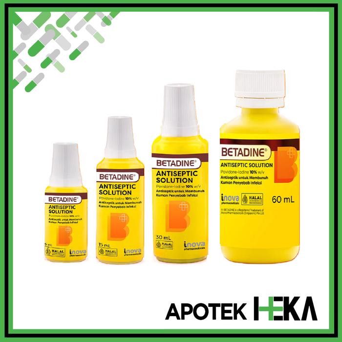 Gambar Betadine Antiseptic Solution 5 ml 30 ml Obat Merah Luka dari Apotek Heka Semarang Kota Semarang Tokopedia