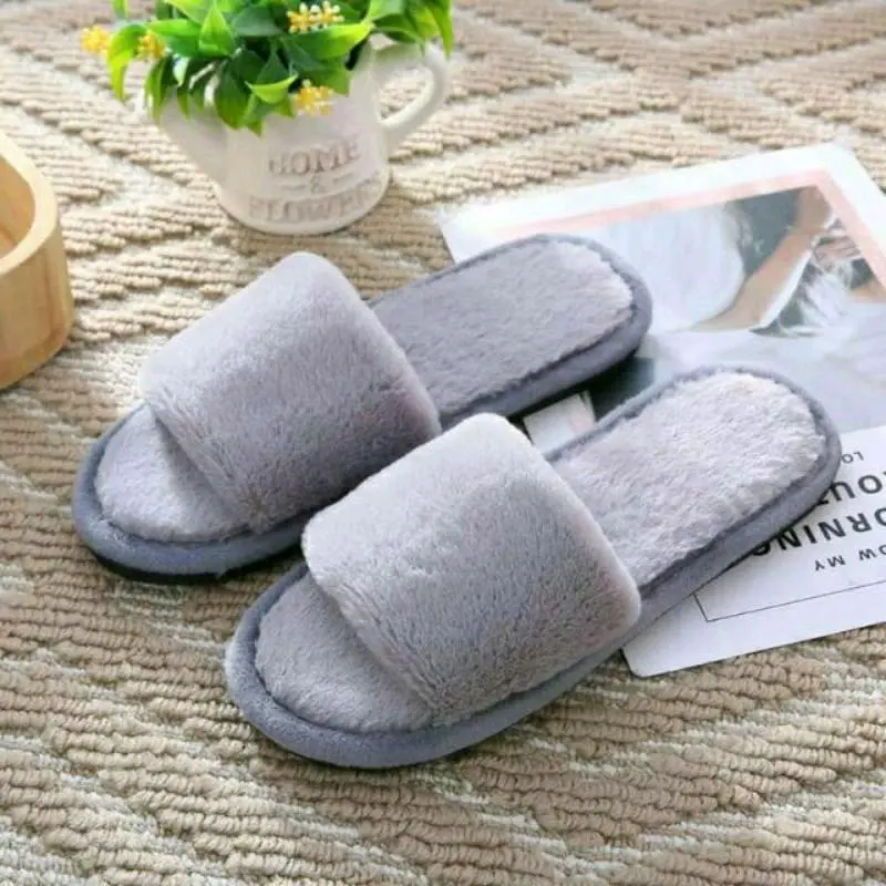 sandal rumah bulu korea lembut ( kokop )