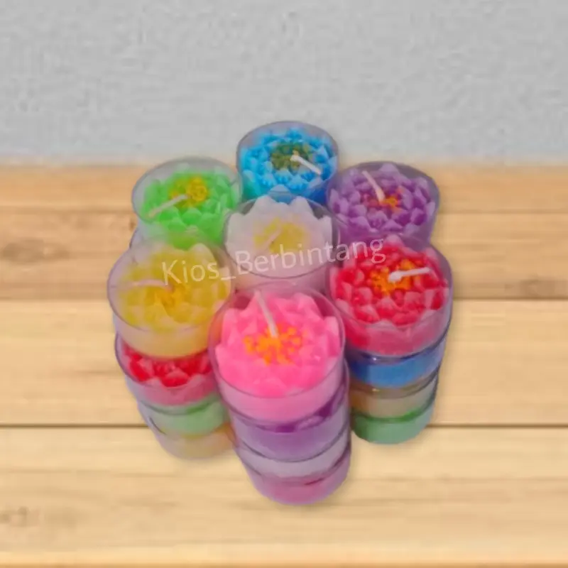 Tealight Teratai Warna Warni 4 Jam Isi 28Pcs 1