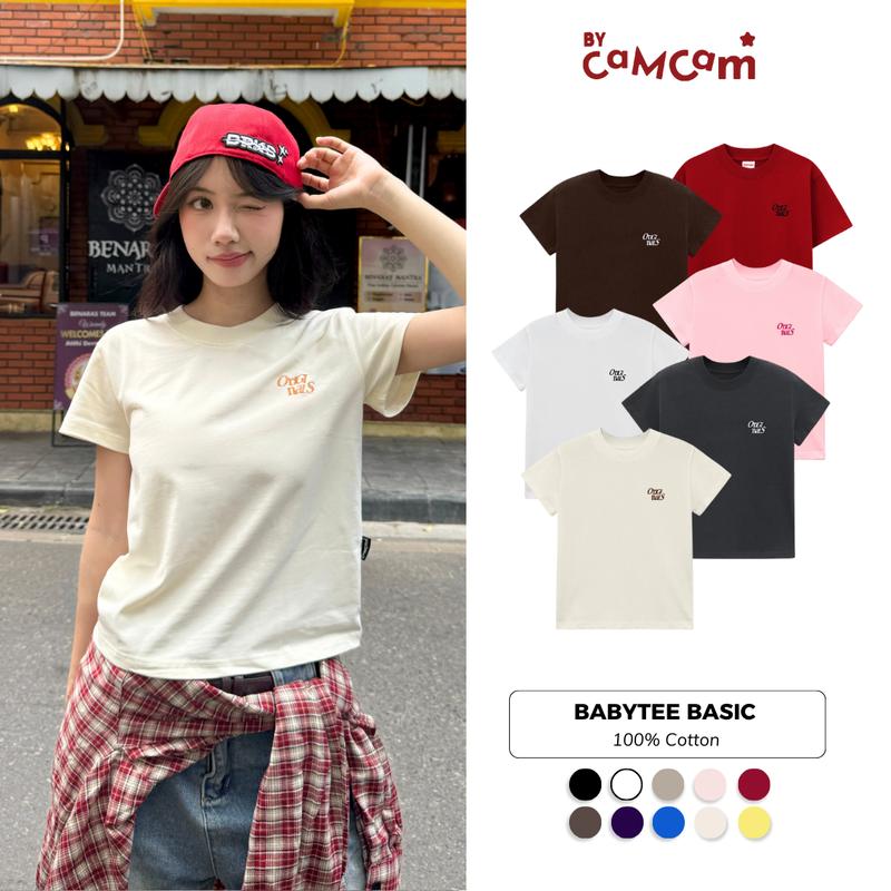 Áo BABYTEE BASIC Nhiều Màu Bycamcam Top Cổ Tròn Nữ Women
