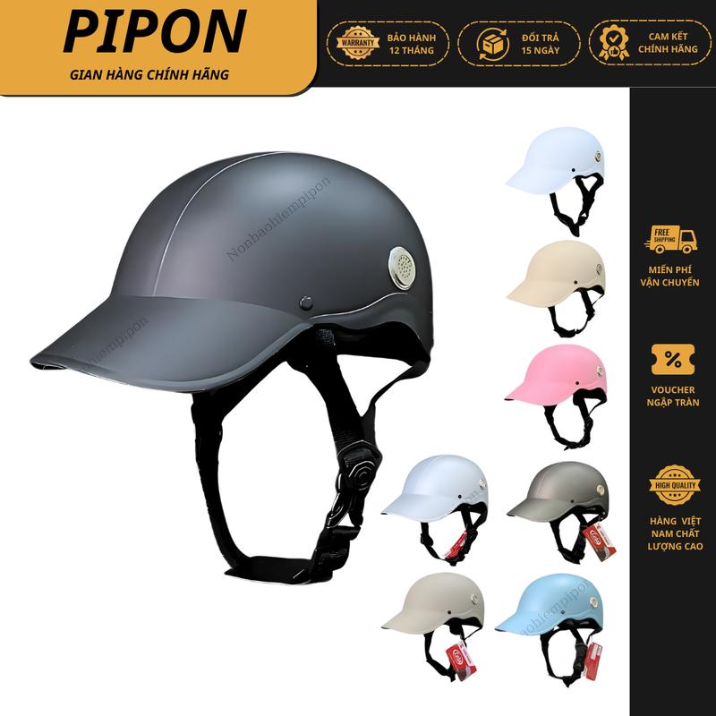  Nón bảo hiểm nửa đầu luoi trai có thông gió chính hãnġ NAPOLI  có mút xốp đạt tiêu chuẩn Quates3 phù hợp cả nam và nữ 