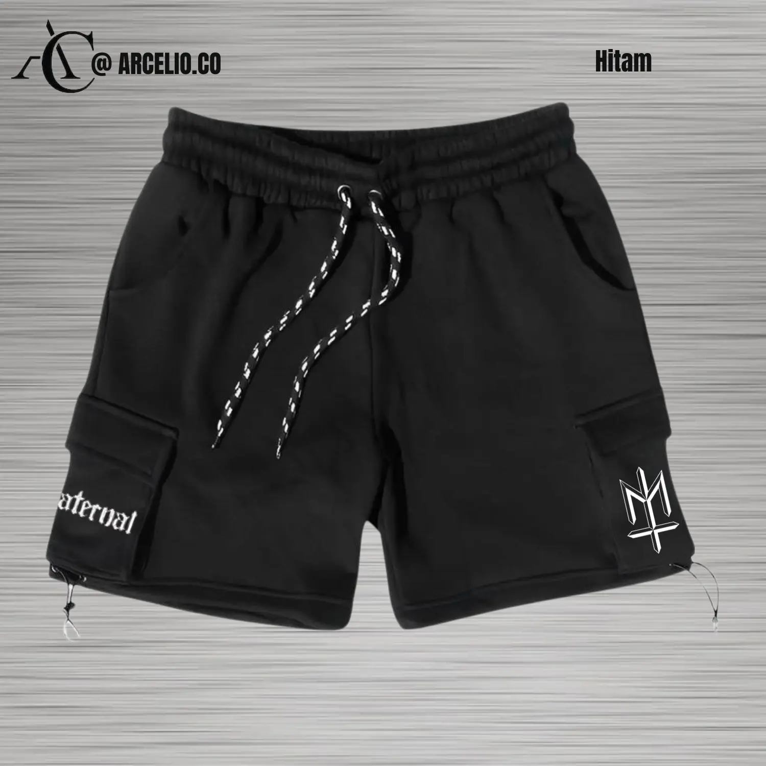 Celana Pendek Cargo Bahan Fleece | Celana Pendek | Celana Cargo | Celana Pria Wanita | Celana Santai Shorts Katun Distro Surfing Hitam Boxer