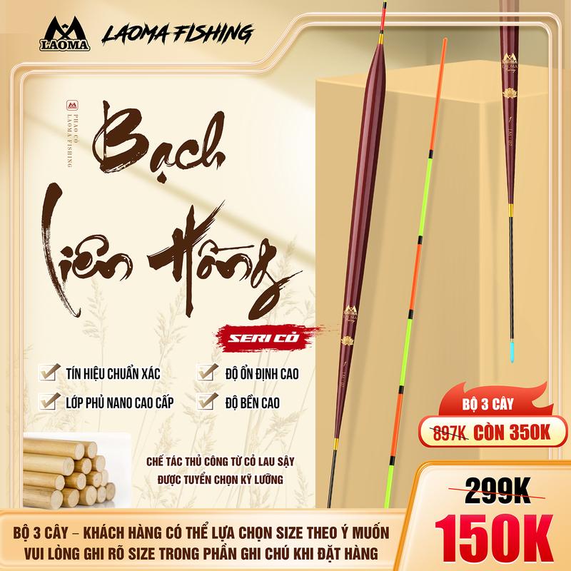 Phao Cỏ Bạch Liên Hồng - LAOMA FISHING - Phao Câu Đài
