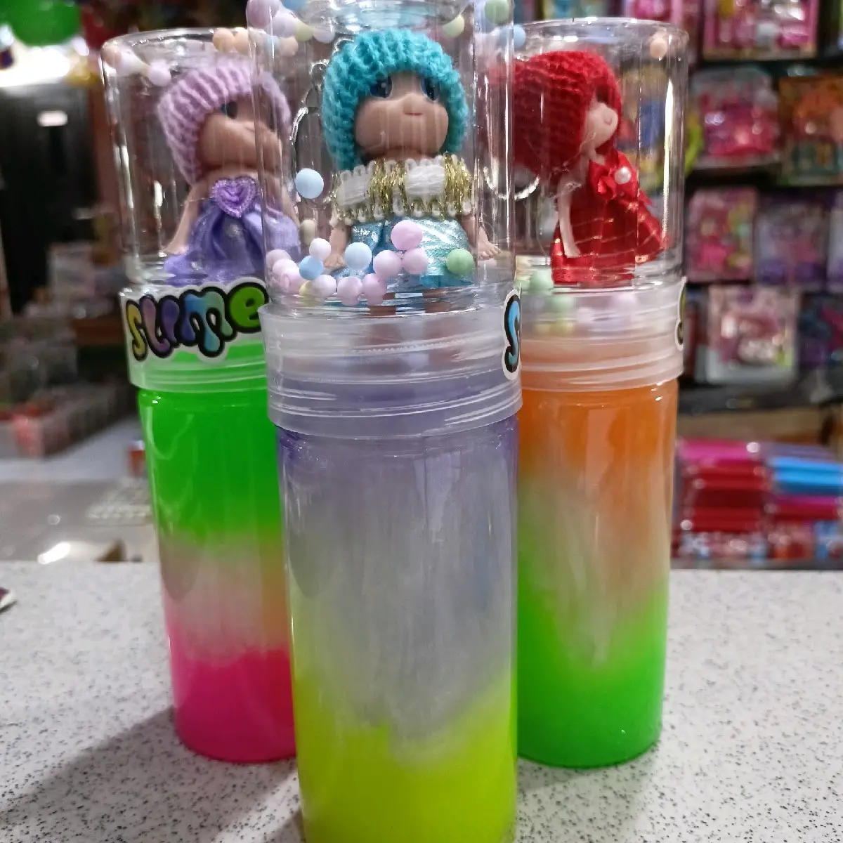 crystal mud besar boneka + slem import besar + slem gliter boneka lucu lucu