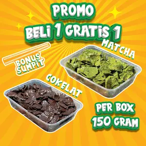 Promo Termurah BELI 1 GRATIS 1 Keripik Pisang Cokelat Lumer Kemasan 150 Gram |  Keripik Pisang Makanan Food Vanilla Manis Snack Chips Cemilan Kripik Vanila Banana Camilan