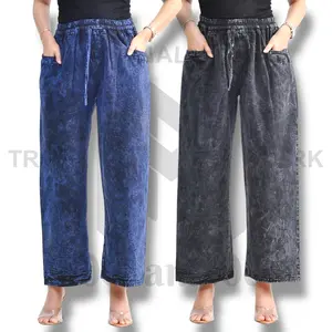 Korea Haruka Pants Jumbo Muat BB 40-90Kg flare  celana mama kamari jeans Wanita Panjang