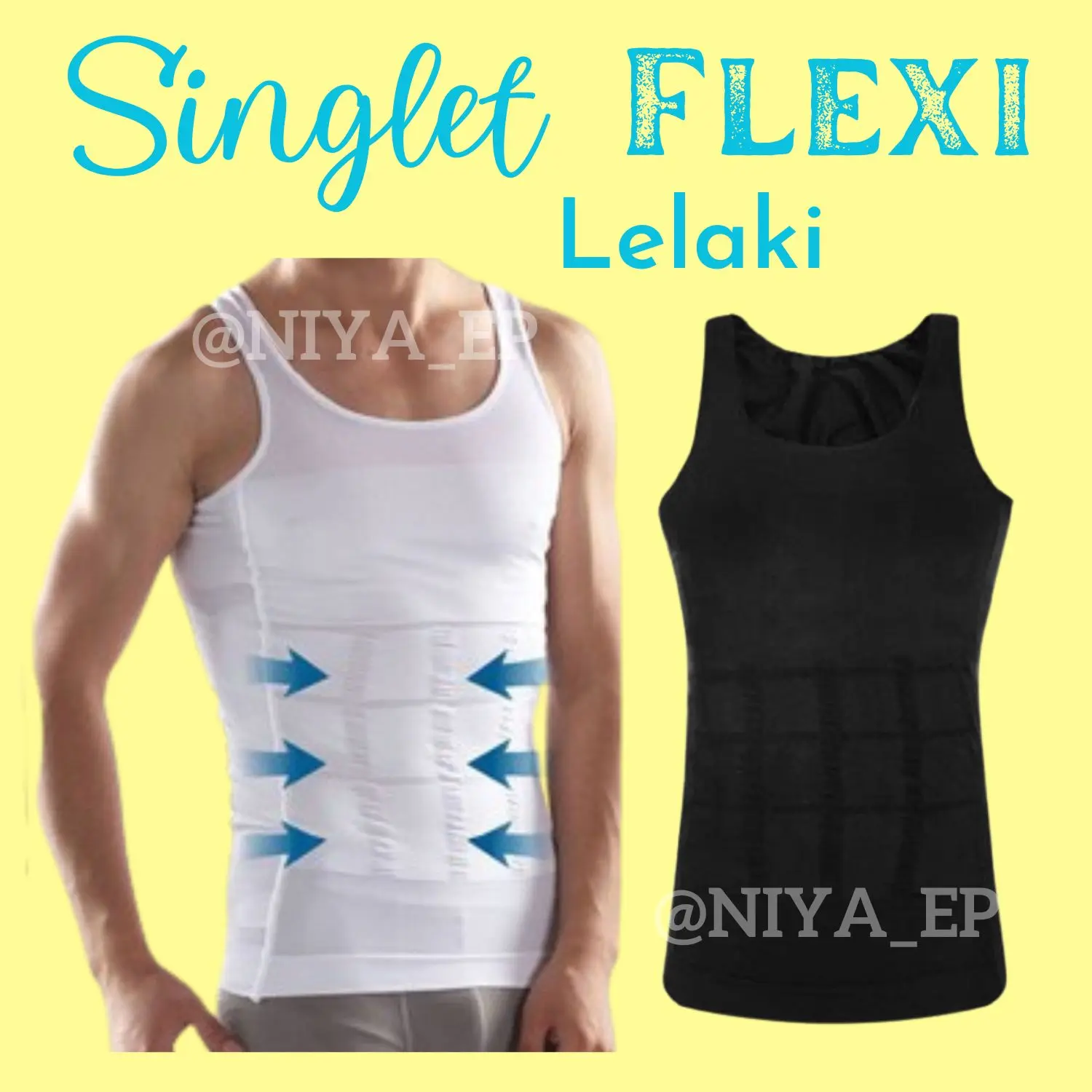 Singlet Flexi Lelaki Men Vest Shaper Singlet Shape Wear