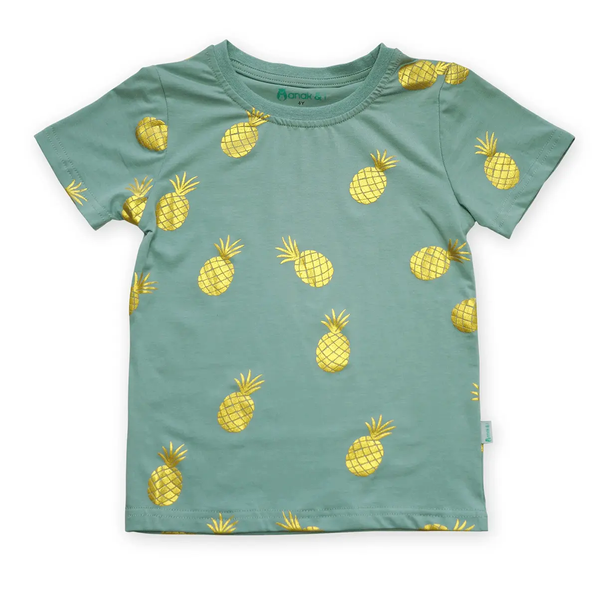 [Anak & I] Nenas Kids Tshirt - Teal