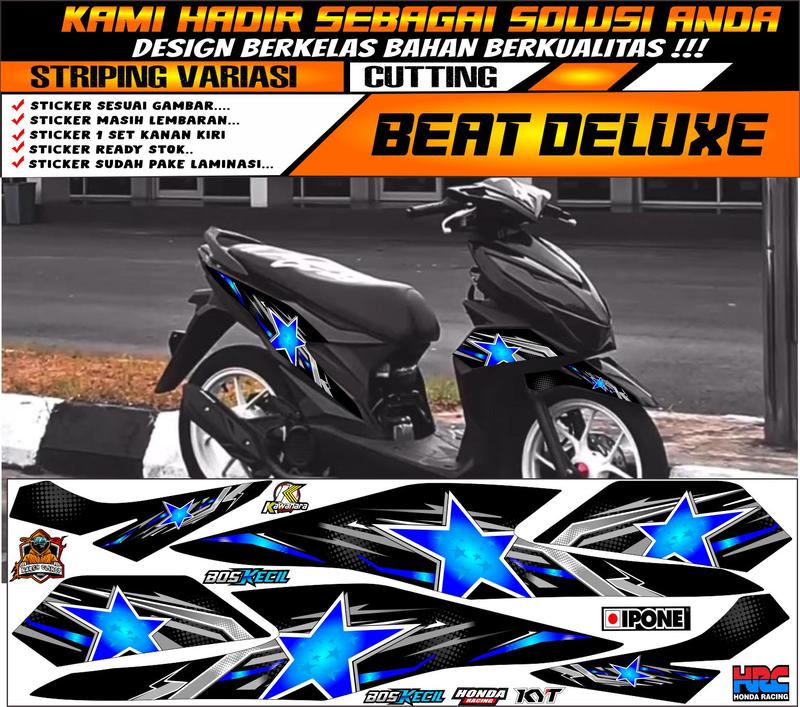 STRIPING BEAT DELUXE VARIASI BINTANG THAILAND ,STICKER MOTOR Motorcycle 0
