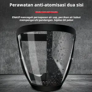 Masker pelindung anti-kabut transparan definisi tinggi, kacamata pelindung berkendara anti-kabut dan anti-debu