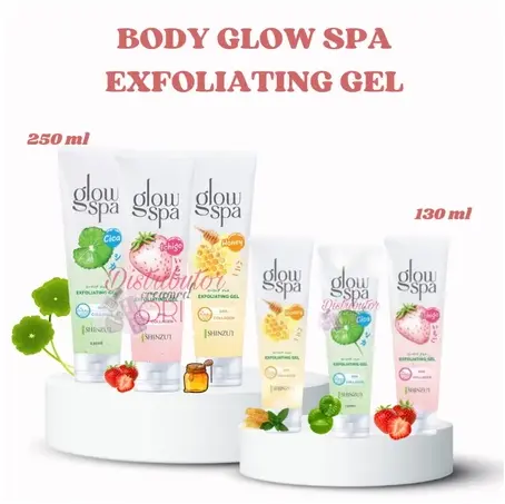 Shinzui Glow Spa Exfoliating Gel 260ML | 130ML ICHIGO | HONEY | CICA Scrub Mandi