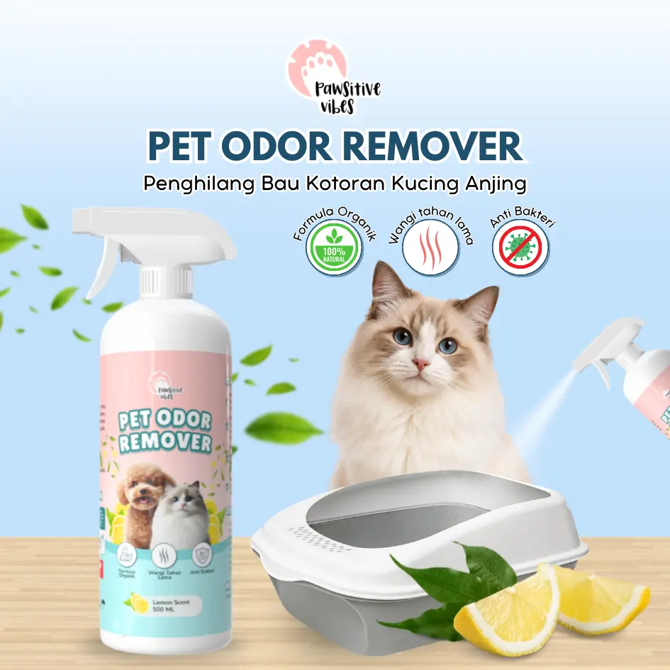 Penghilang Bau Kotoran Kucing Anjing Disinfectant Spray 500ml