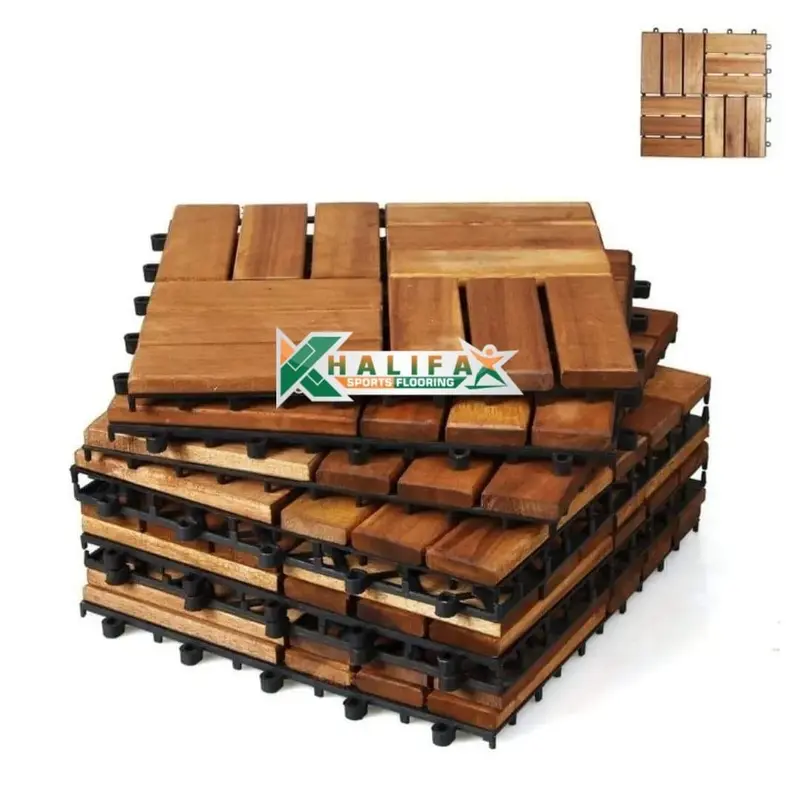 Decking Tile Kayu Jati 30 x 30cm - Pilihan Terbaik untuk Taman Anda Lem 3