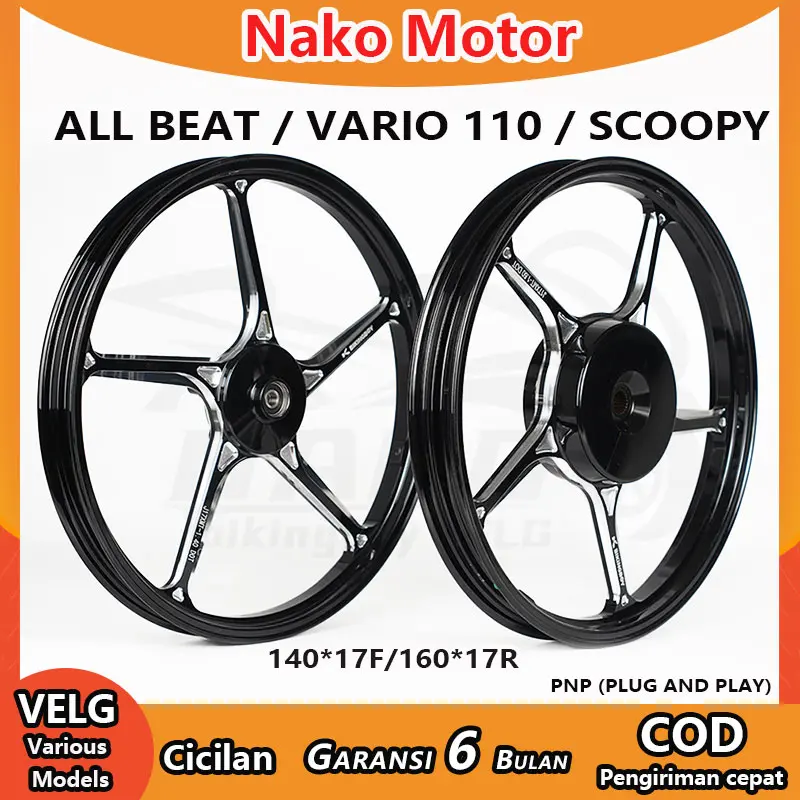 Velg RACING Ring 17 HONDA- Untuk ALL Beat/scoopy/Genio/zoomer Original BIKINGBOY Material Alloy Ringan Garansi Untuk Roda Balap