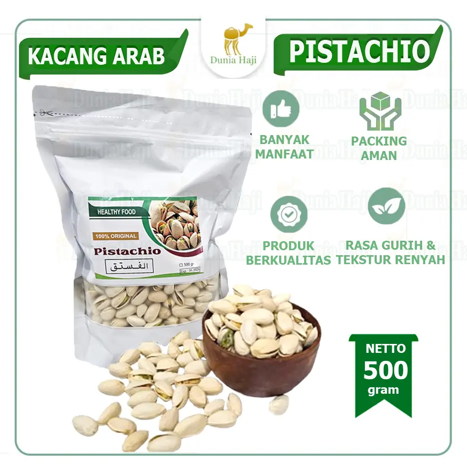 PISTACHIOS Kacang Pistachio Arab Fustuk Murah Oleh Oleh Haji dan Umroh Snacks