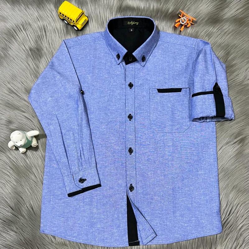 Kemeja Fashion Lengan Panjang Skoder/Kemeja Anak Bahan Katun Oxford Usia 7 - 16 Tahun 2