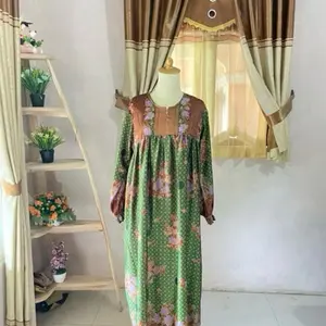 Gamis muslimat NU terbaru bahan semi sutra silky