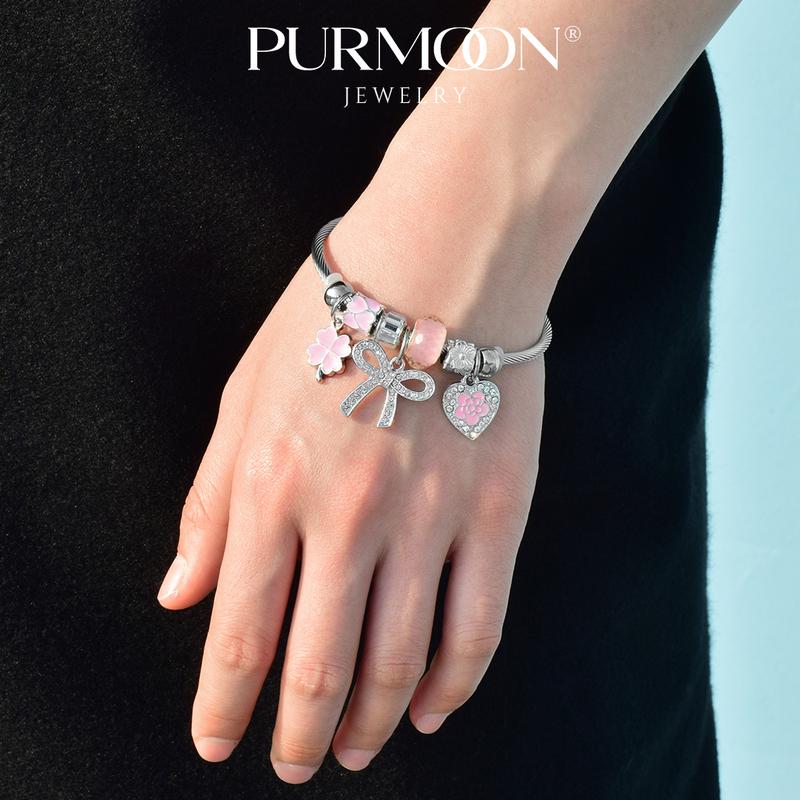 Product Introduction of Purmoon Bracelets Lucky Charm Bangles For Women Handmade Adjustable Bracelets For Girls Gift For Her B111 B113 B114 B115 B116 B117 32