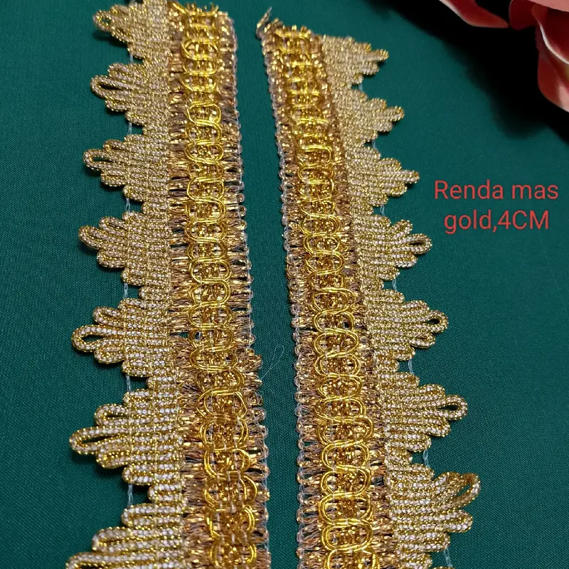 Renda Mas Antik Warna Gold Lebar 4CM - Harga Per 1Meter -10Meter Aksesoris 3