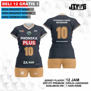 JERSEY VOLI PETROKIMIA GRESIK TERBARU | JERSEY PROLIGA | FREE CUSTOM NAMA | JERSEY VOLI PETROKIMIA WANITA