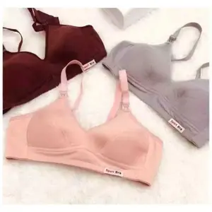 6 PCS bra sport Tanpa busa wanita dewasa murah meriah  BH tanpa kawat Tanpa Busa