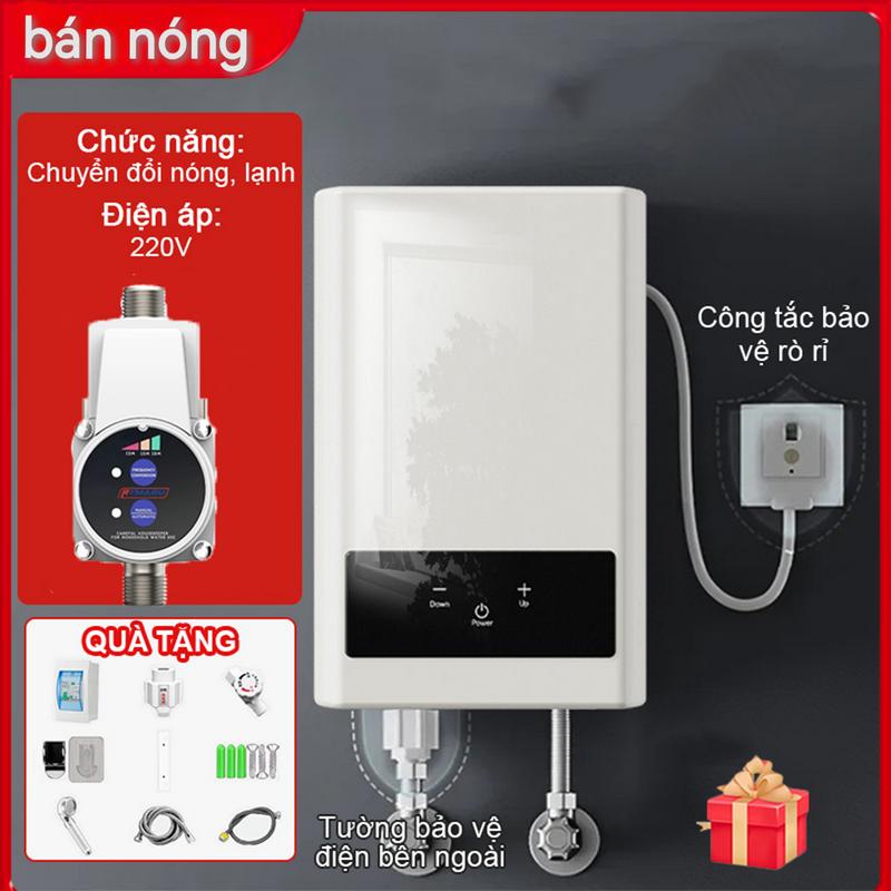 【Bơm tăng áp ngoài+Bình nước nóng Máy nước nóng tức thời thiết bị gia dụng vòi hoa sen nhỏ nhiệt độ không đổi phòng xông hơi khô sưởi ấm trực tiếp nhanh màn hình hiển thị LED có thể điều chỉnh nhiệt độ theo ý muốn và nó đặc biệt cho trẻ em để tắm