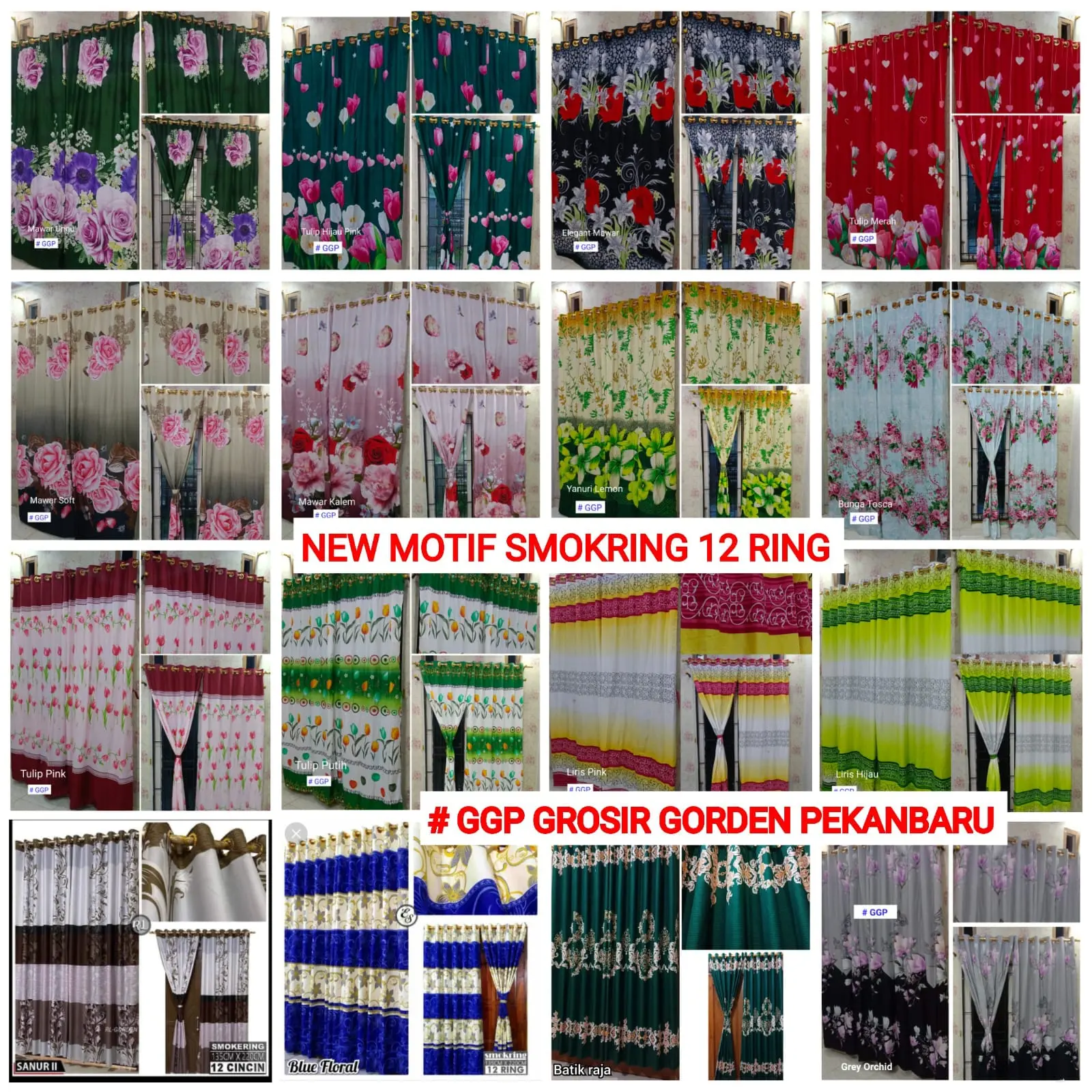 Pekanbaru Tgl 14 April 2025 Gorden Smokring 12 Ring 120 cm x 220 cm Dekorasi