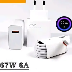 Charger Xiomi 67W Fast Charging Micro USB & Type C Turbo Charging 1 Set Adaptor + Kabel / Casan Hp Xiomi