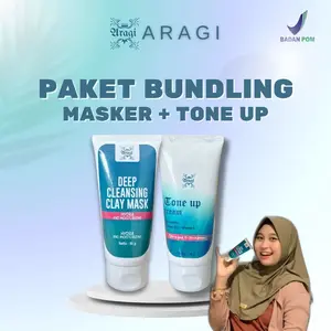 SPECIAL LIVE ARAGI BY INTAN MALAYKA - BUNDLING DEEP CLEANSING CLAY MASK HYDRA AND MOISTURIZING & TONE UP CREAM with Extra Vitamin B3 + Vitamin E