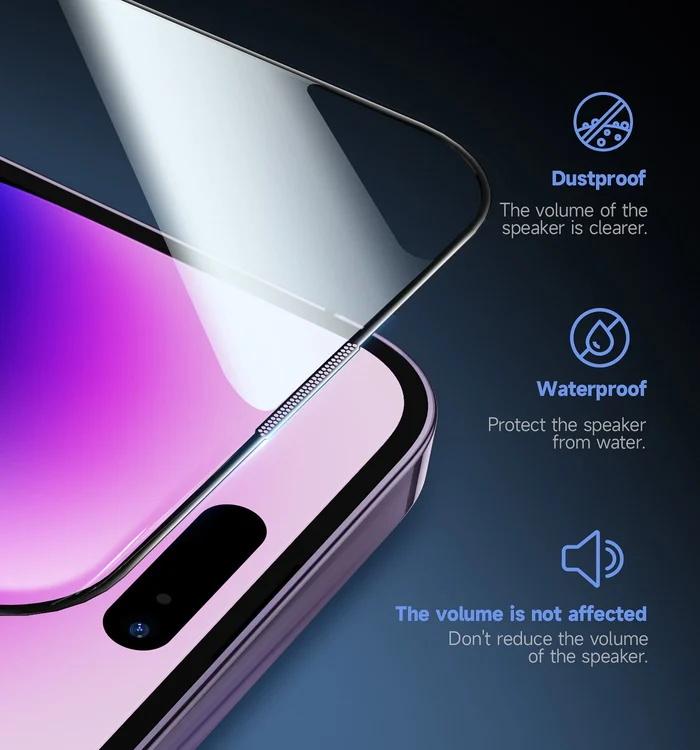 Product Introduction of Tempered glass screen protector, for iPhone series, 4K HD privacy protection, quick installation tools, auto dust removal installation, bubble-free Cover Protective 4