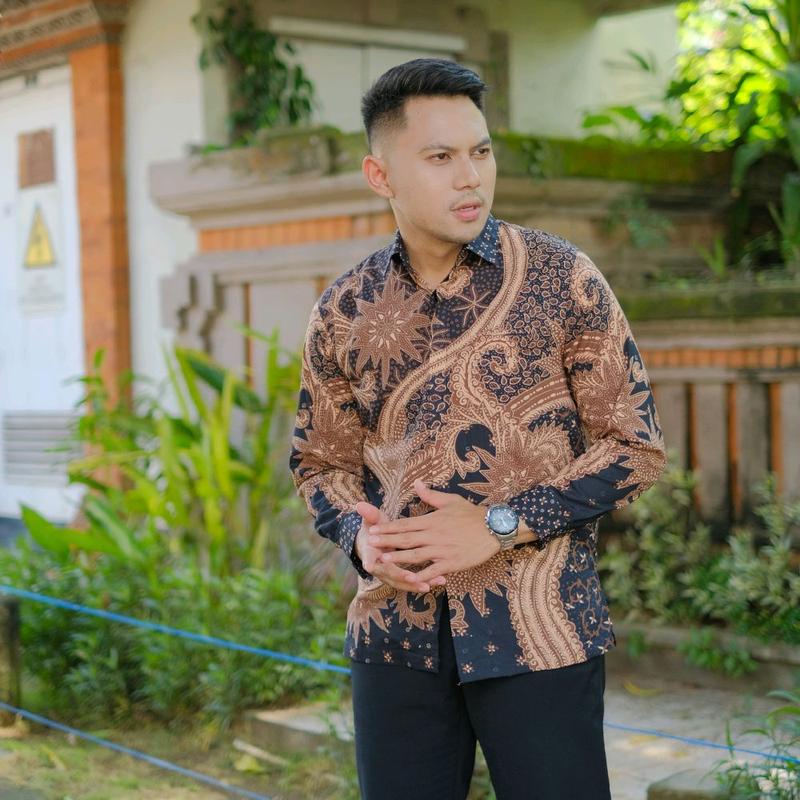 Batik Solo Trendy - Amarta Kemeja slimfit baju pria kemeja lengan panjang lapis furing katun murah | Kemeja Batik Pria Lengan Panjang | Kemeja Batik Kondangan Cowok 2
