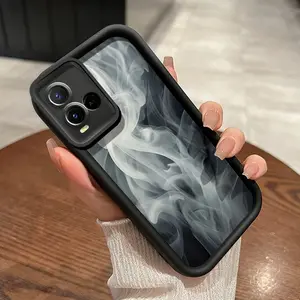Casing Hp untuk VIVO Y21 Y21s Y21T Y21E Y21A Y21G Y33T Y33s Case pola kabut berwarna Softcase baru HP lunak ganda Kesing pelindung silikon sederhana Casing
