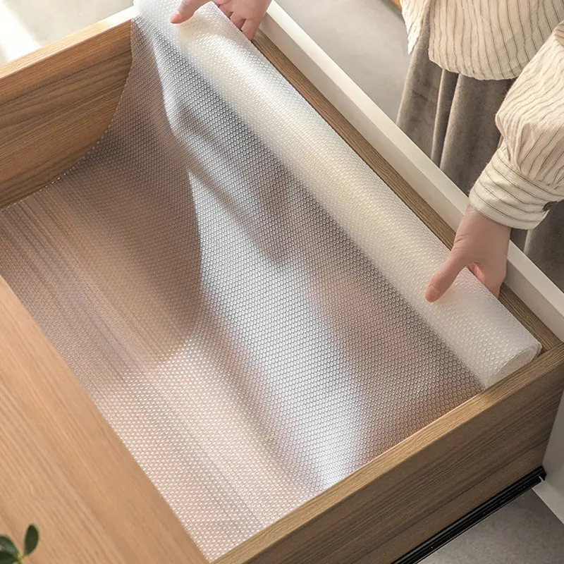 EVA Semi-Transparent Cabinet Mat, Cuttable and Easy-to-Clean Refrigerator Drawer Mat for Home Use - Moisture-Proof, Oil-Resistant, and Heat-Insulating Cup Mat