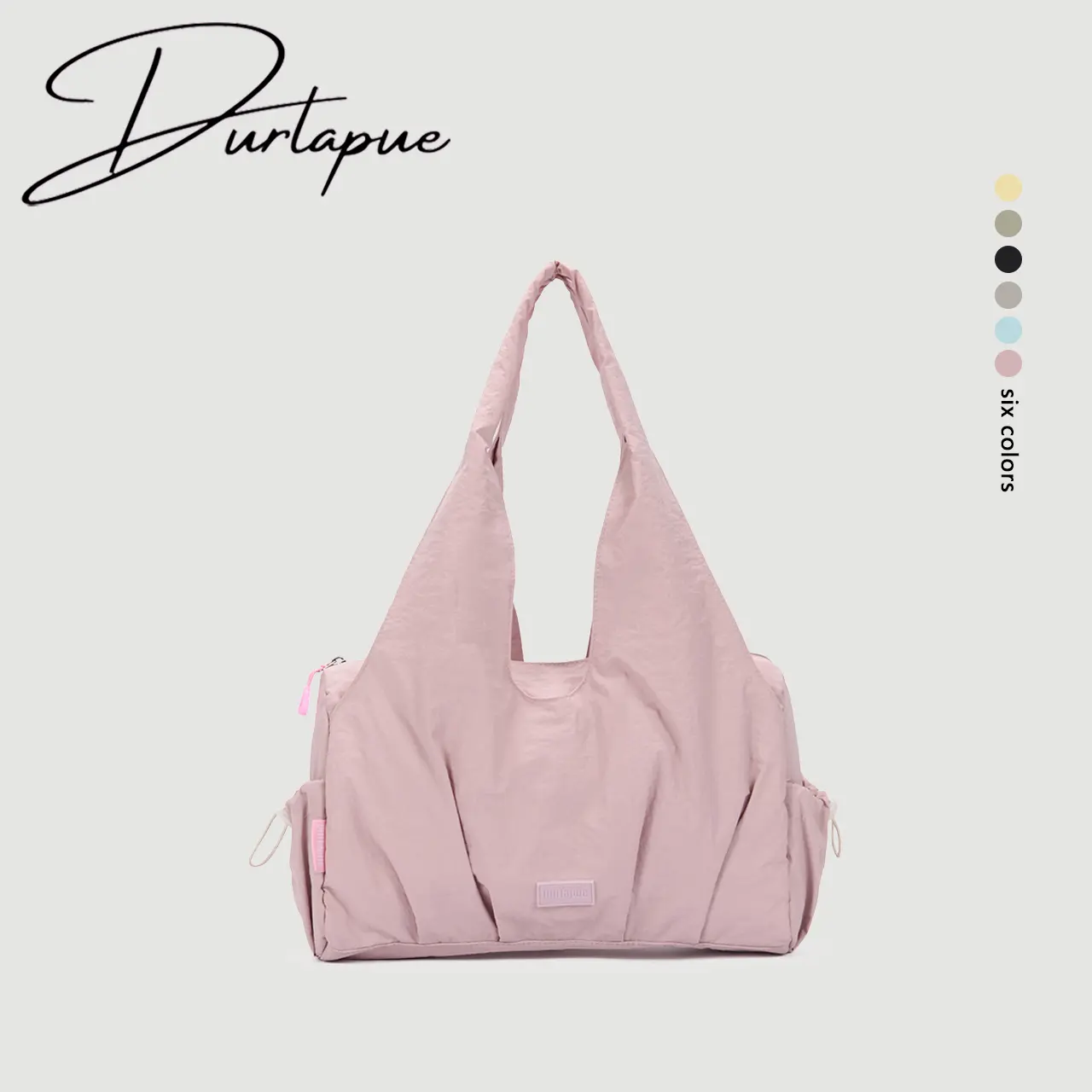 Durlapue-Tas jinjing berkapasitas besar, tersedia dalam berbagai warna, tas bahu sederhana dengan banyak kantong eksterior.