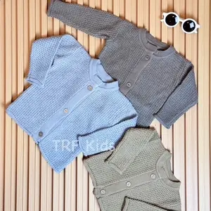 TRF Kids Cardigan Knit Unisex | Cardigan Bayi & Anak 0-1thn | Kardigan Rajut Anak | Rajut Premium Quality Fashion